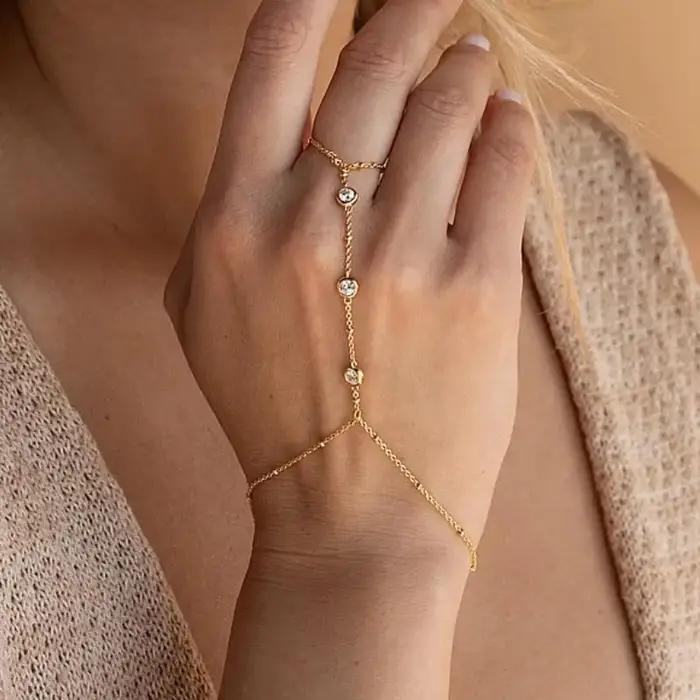 Bracelets en zircon pour femmes élégants et tendance bracelets chaînes et maillons pour femme occasions spéciales tracker d'humeur