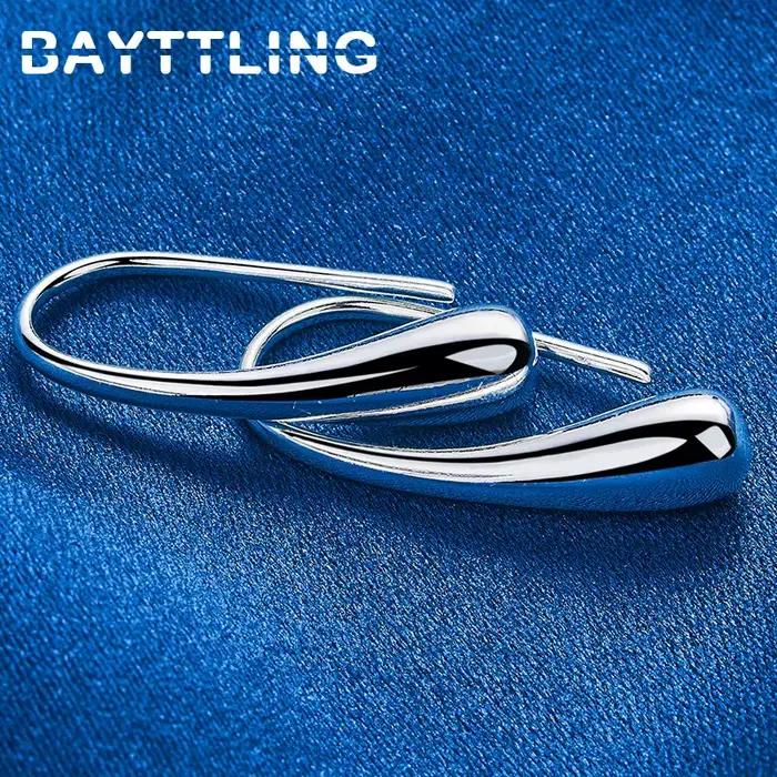 Boucles d'oreilles goutte d'eau/larme en argent Sterling 925, 27MM, breloque pour femmes, cadeaux de fête de mariage, accessoires de mode, bijoux