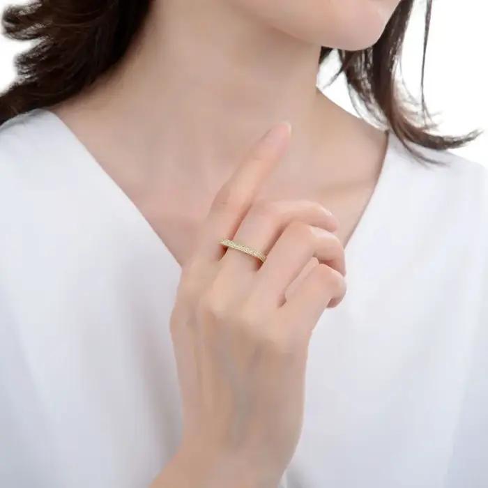 Bague carrée Simple couleur argent pour femmes