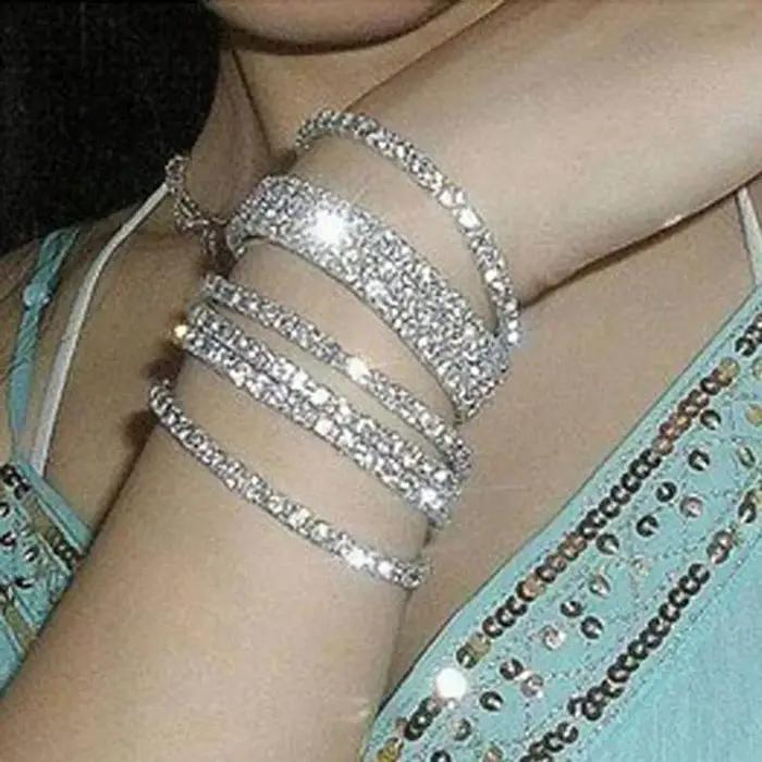 Bracelet en cristal brillant pour femmes occasions spéciales mariage bal de fin d'année soirée de gala anniversaire fiançailles