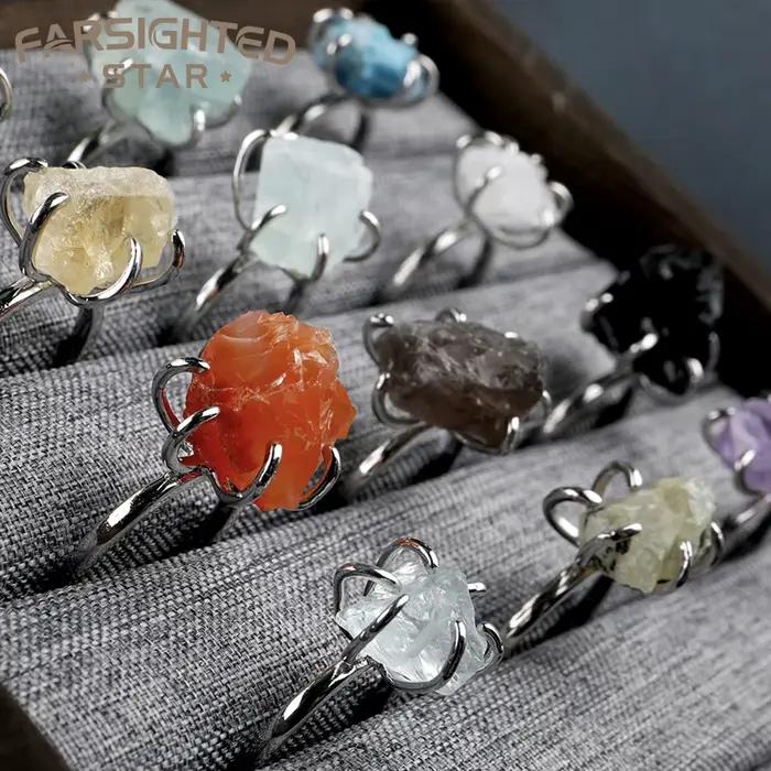Bague en cristal de taille réglable pour femme