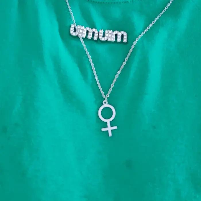 Collier Symbole Venus Bijoux Féminisme Pendentif Argent Sterling Femme Occasions Spéciales Collier Mode Pendentif Geométrique
