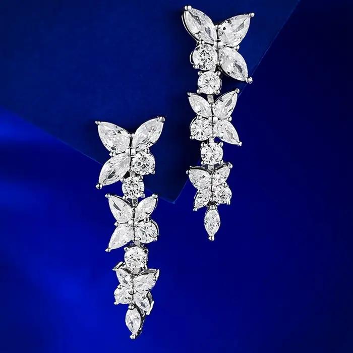Boucles d'oreilles en argent Sterling 925 massif