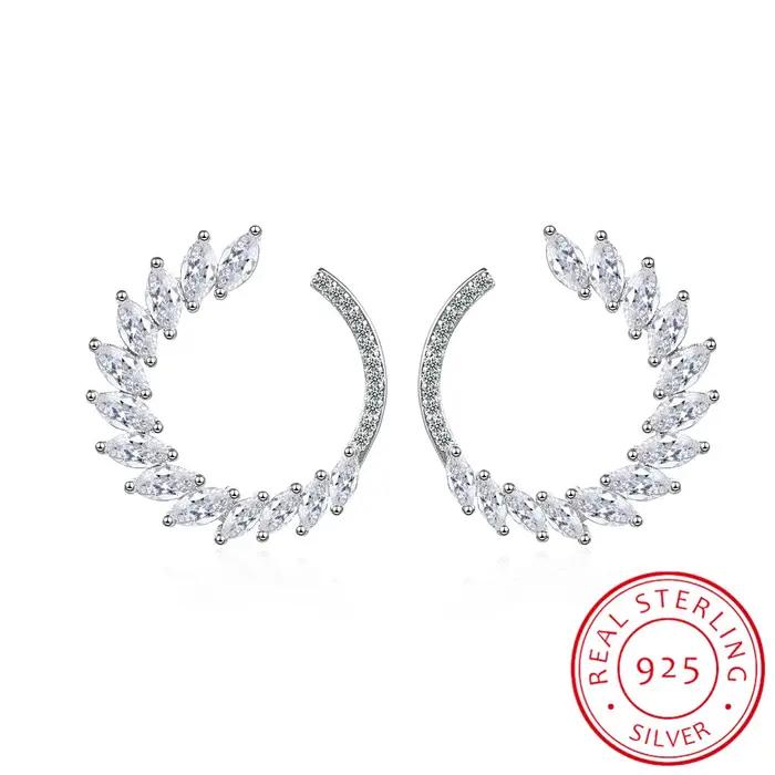 Boucles d'oreilles en argent Sterling 2020 et zircone scintillante, bijoux fins, 925