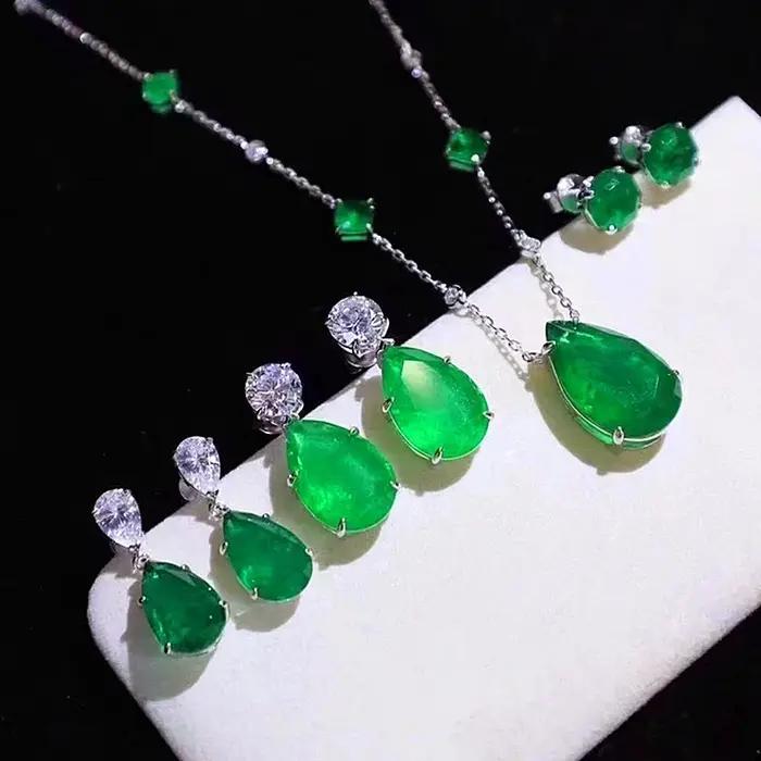 ZOCA – boucles d'oreilles en tourmaline Paraiba émeraude