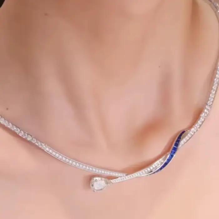 Ensembles de bijoux en argent regardé 925 pour femmes