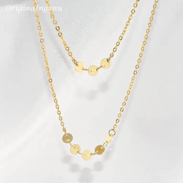 Collier de pièces de monnaie double couche argent véritable 925 pour femmes occasions spéciales soirée élégante à offrir