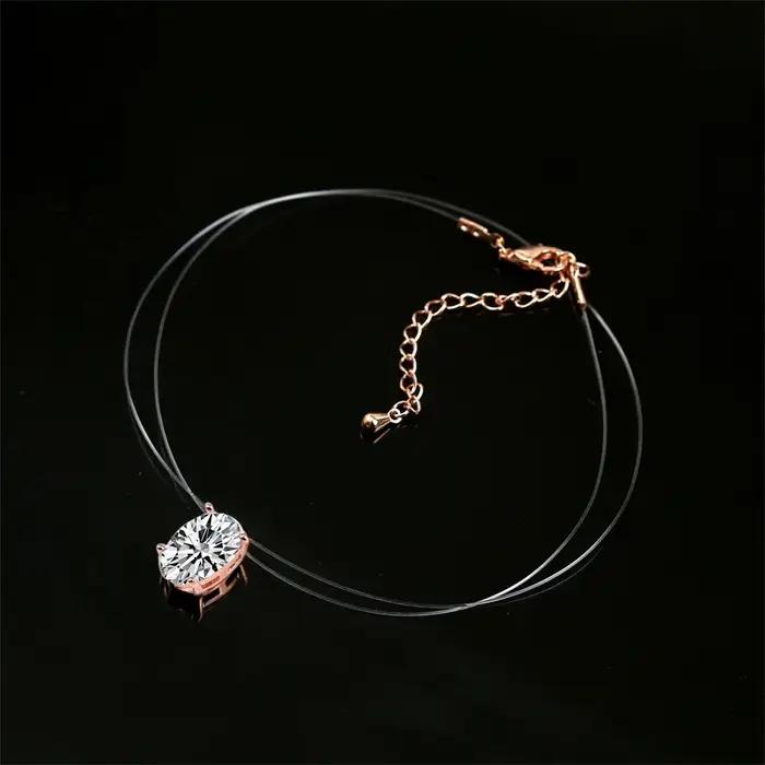 Collier de luxe en Zircon ovale AAA pour femmes