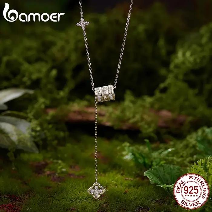 BAMOER – collier en moissanite en argent Sterling 925
