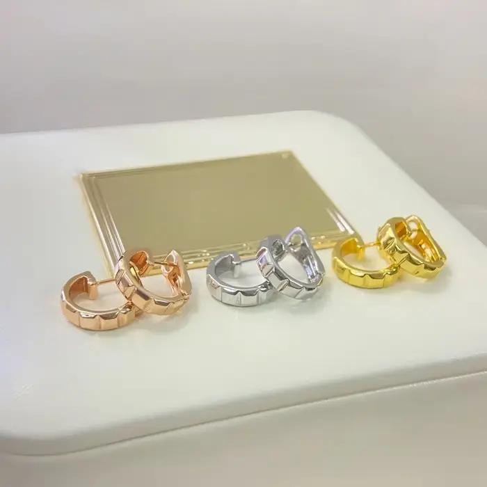 Boucles d'oreilles classiques en argent plaqué 925 pour femmes