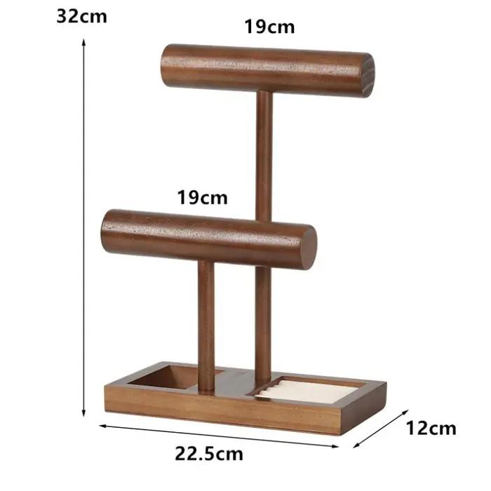 Présentoir de bijoux en bois brun pour femmes élégant à offrir pour occasions spéciales comme anniversaire et voyage
