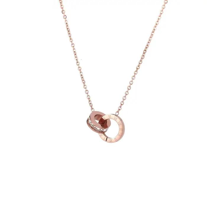 Collier en acier inoxydable plaqué or 18 carats