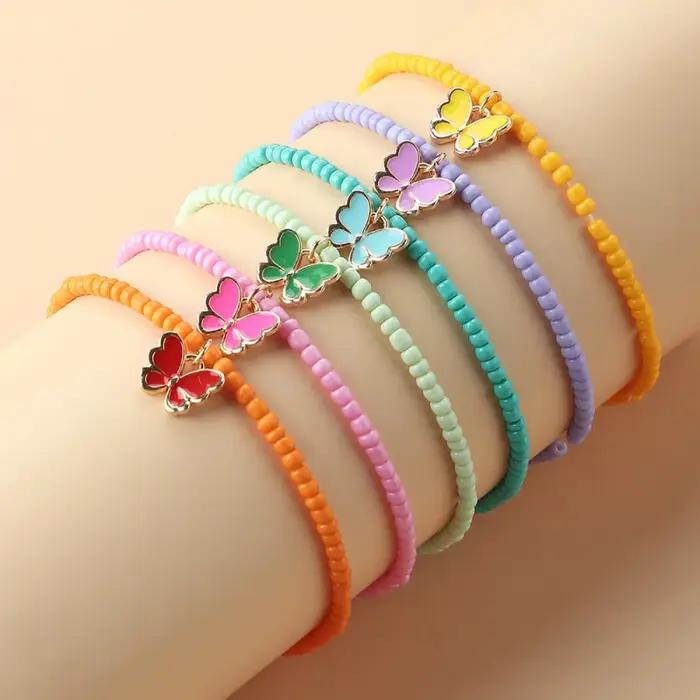 Bracelets papillons empilables perles colorées et breloques métalliques pour femmes style moderne fantaisie quotidienne fantaisie fantaisie fantaisie fantaisie fantaisie fantaisie fantaisie fantaisie fantaisie fantaisie fantaisie fantaisie fantaisie fantaisie fantaisie fantaisie fantaisie fantaisie