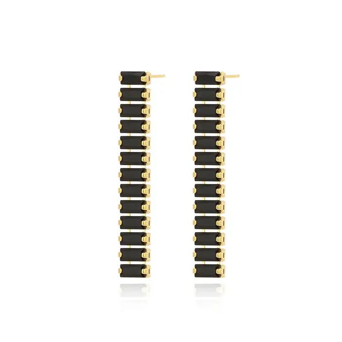 Bracelets de Tennis en cristal noir pour femmes et hommes, Bracelet de luxe en zircone cubique glacé