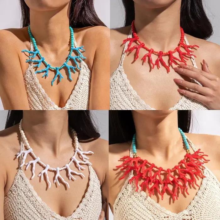 Collier de créature de corail océan de style vacances