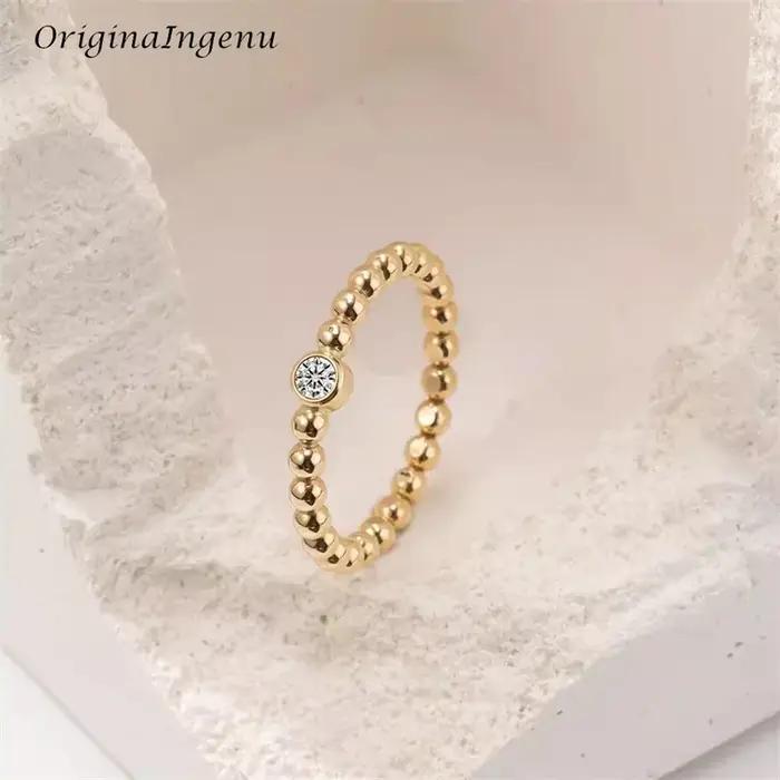 Bague Moissanite remplie d'or 14K