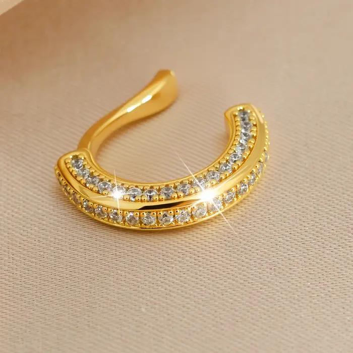 Boucles d'oreilles à Clip en Zircon délicat pour femmes