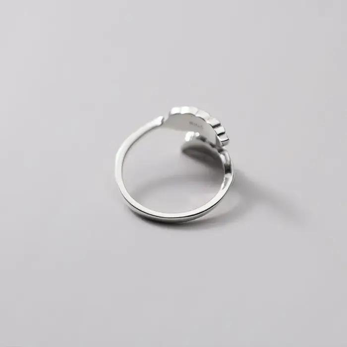 Bague en argent sterling 925 motif plume élégante pour femmes occasions spéciales engagement anniversaire mariage cadeau chic