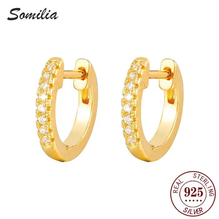 925 boucles d'oreilles pour femmes en argent sterling de style minimaliste