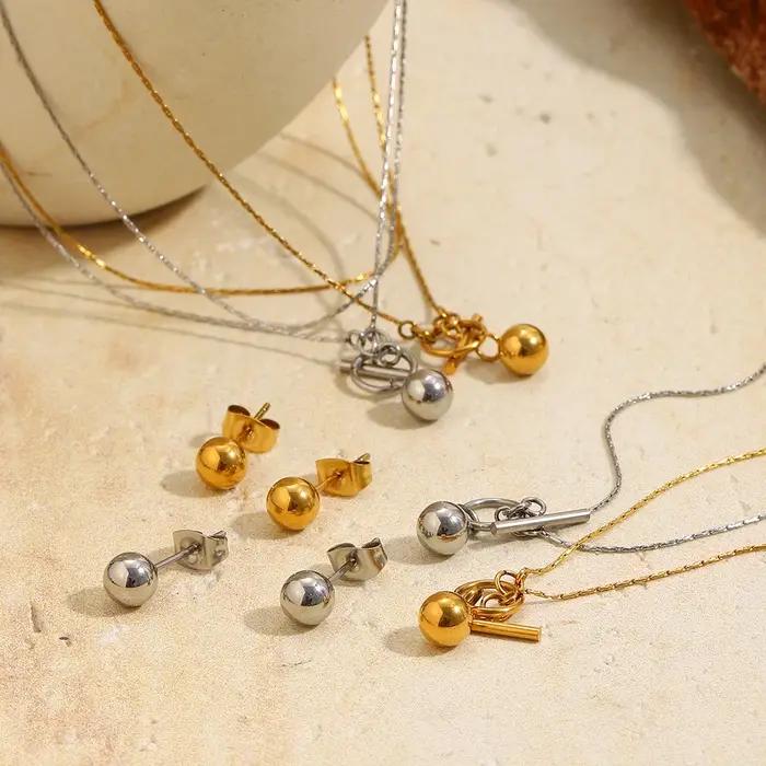 Ensemble de bijoux pour femme E.B.belle OT Toggle Clasp Ball