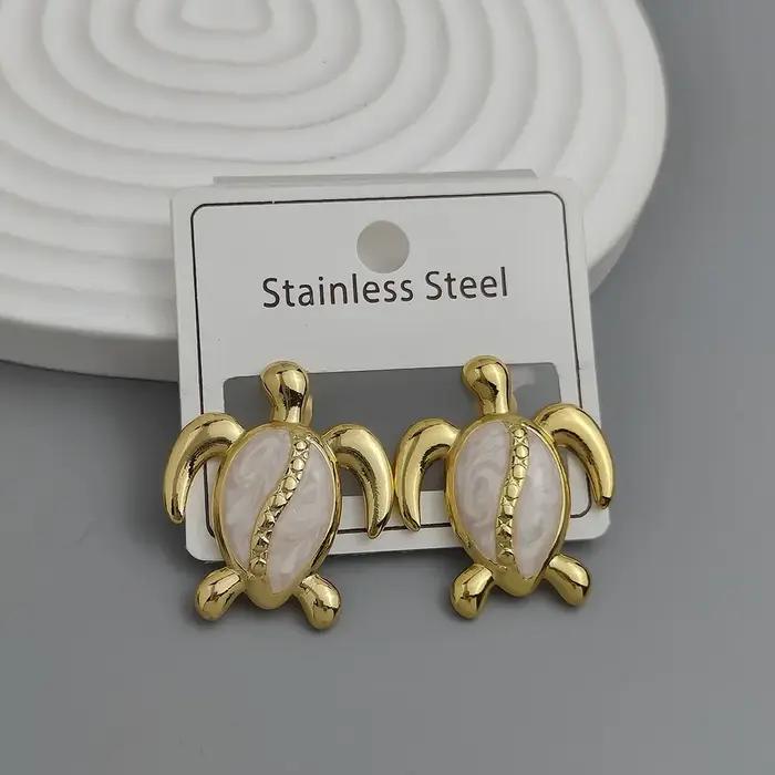 Boucles d'oreilles en forme de tortue de mer pour femmes