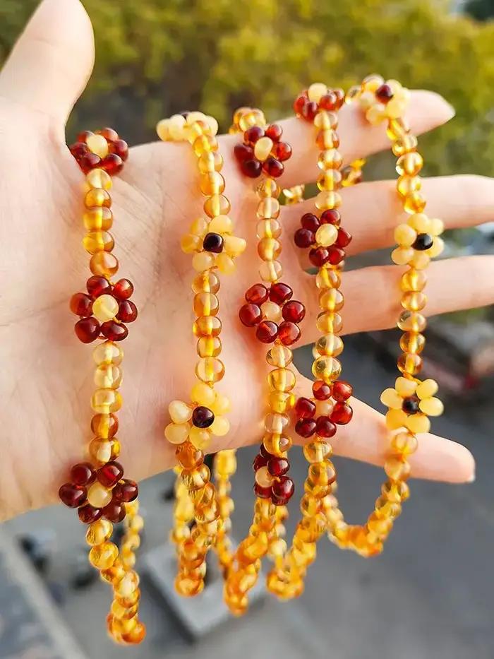 HAOHUPO collier d'ambre pour femmes