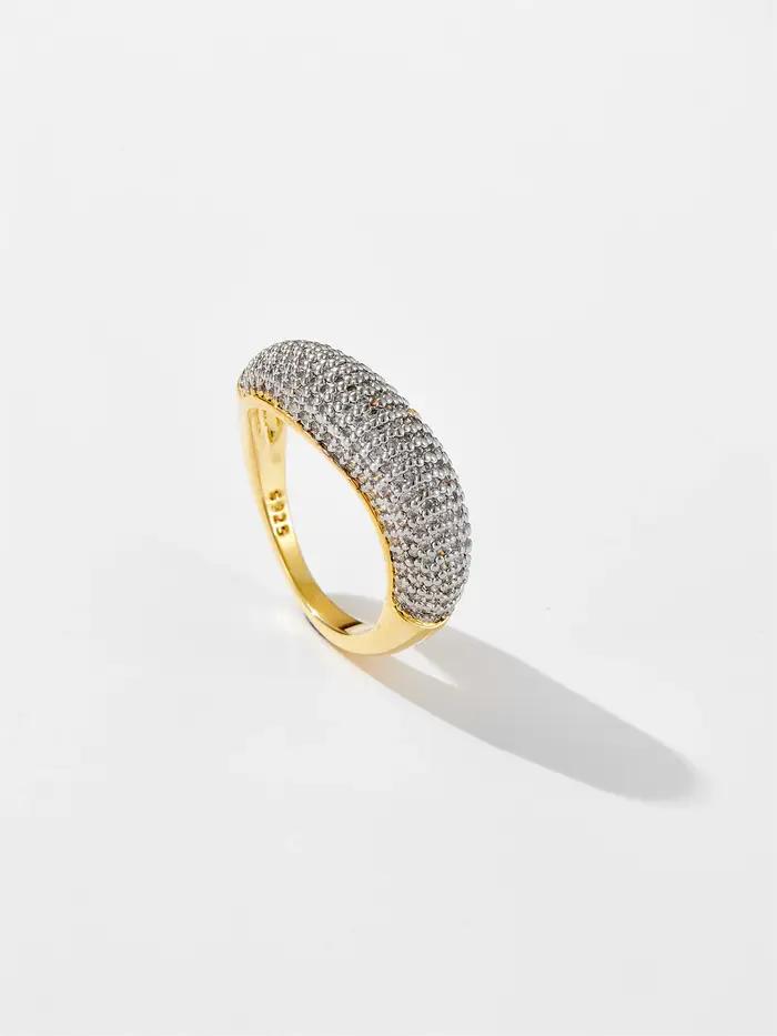 DPLAOPA 100% 925 argent Sterling géométrique plein Zircon pavé femmes bague de luxe cristal bijoux fins Rock Punk cadeau de mariage