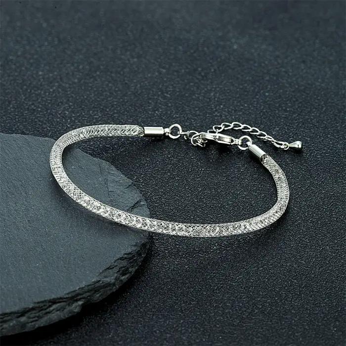 Bracelet ajustable en maille de cristal pour hommes et femmes, plaqué or, acier, noir, rose or, bijou élégant et durable pour couples et amis