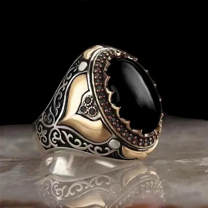 Bague chevalière turque arabe du moyen-orient pour hommes