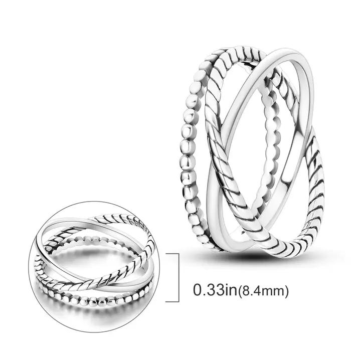 Bague en argent sterling 925 sertie de zirconium blanc élégante à offrir pour femme occasions spéciales anniversaire de mariage