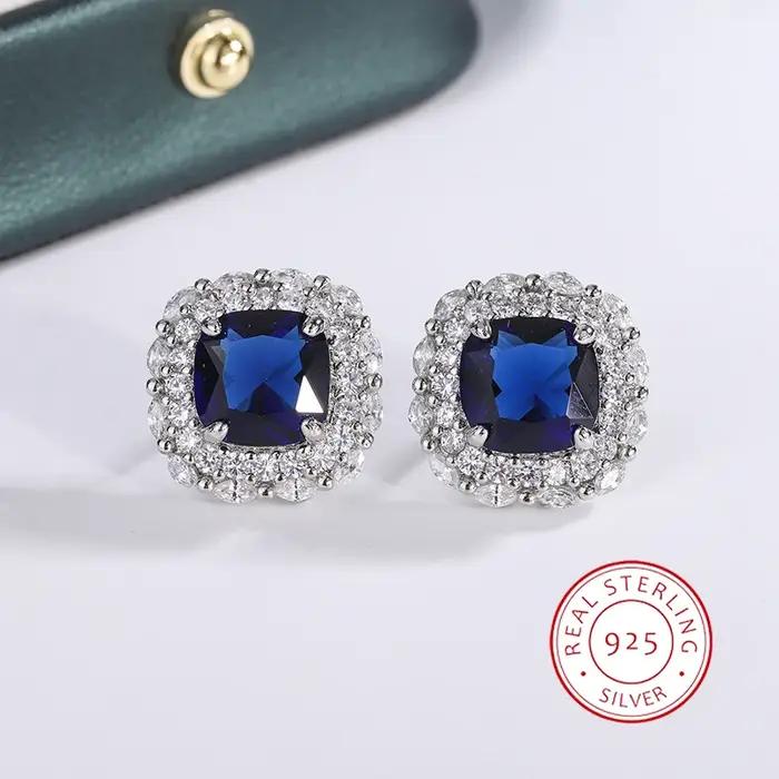 Boucles d'oreilles plaquées argent 925 pour femmes