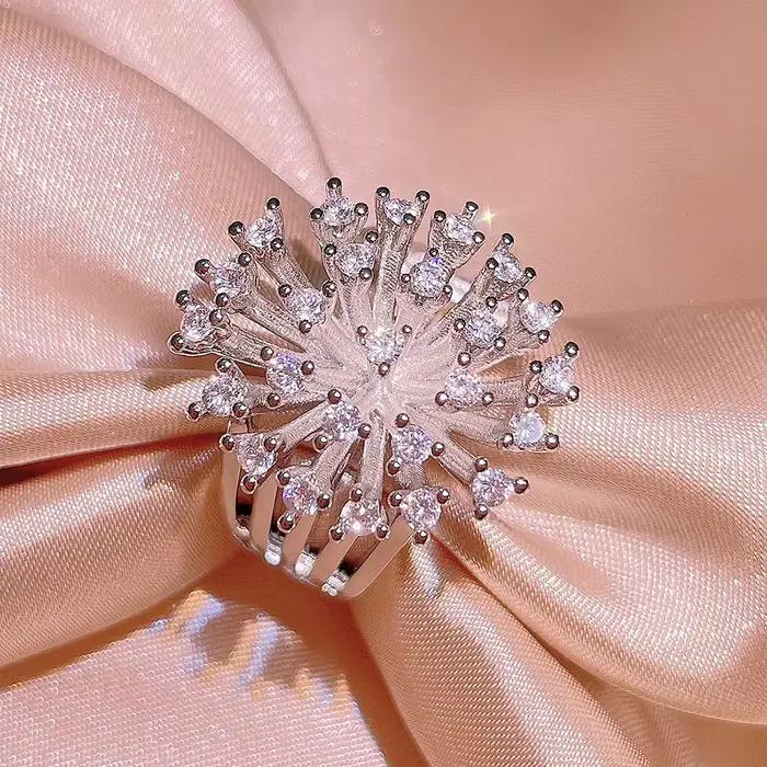 Bague flocon de neige en argent 925 pour femmes