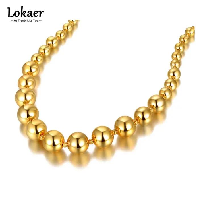 Lokaer-Collier Rond en Acier Inoxydable Fait à la Main pour Femme et Fille
