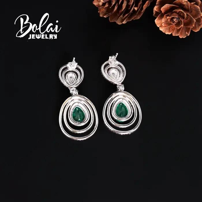 Boucles d'oreilles longues de luxe en argent S925