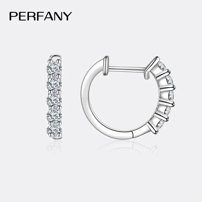 PERfissurainers-Boucles d'Oreilles en Moissanite pour Femme