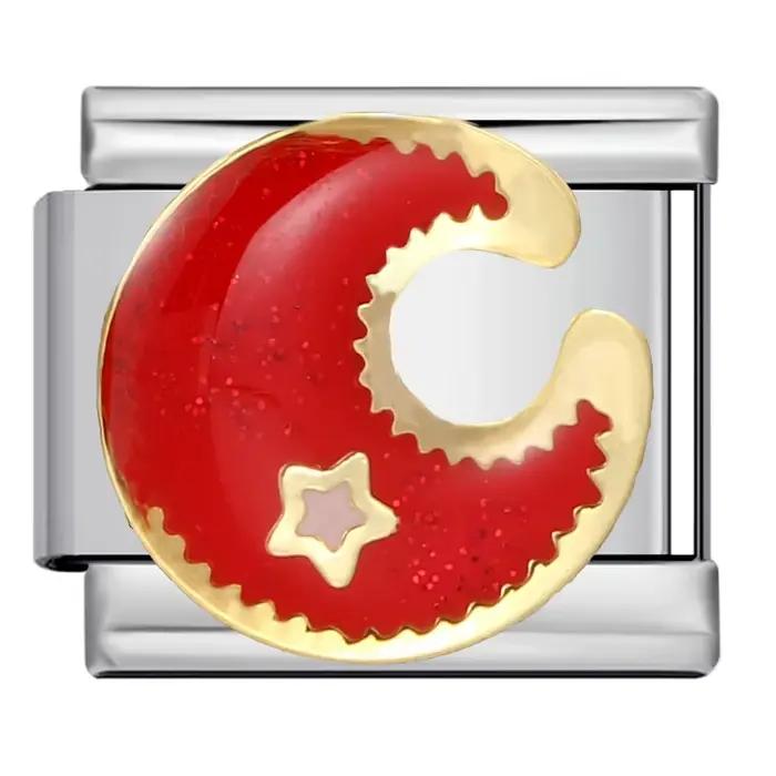 Bracelet italien breloques perles lune et étoile oeil conception bijoux en acier inoxydable pour femmes bricolage Style italien ajustement 9mm chaîne en gros
