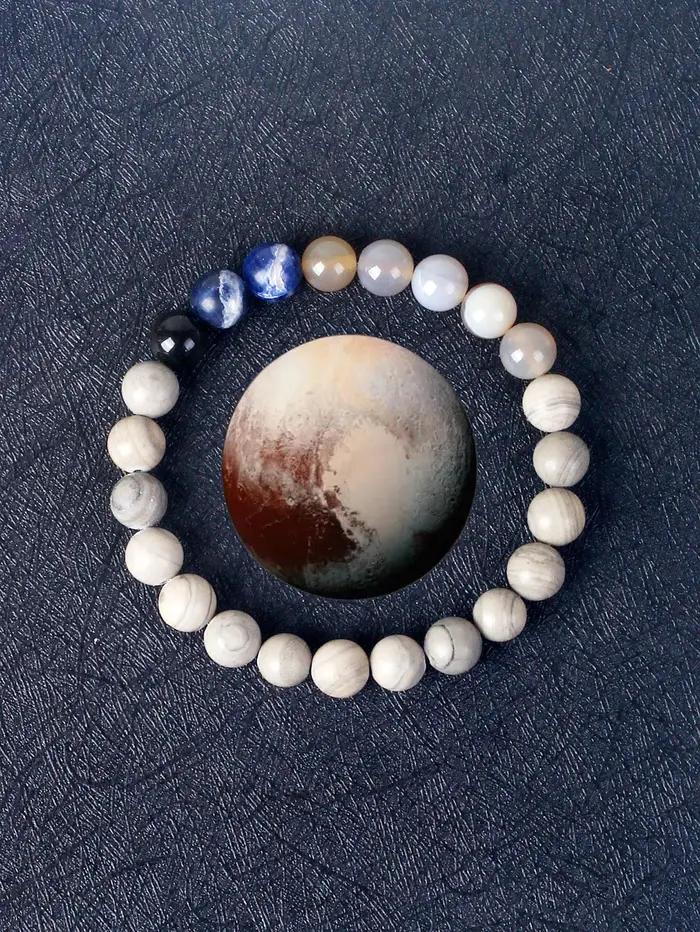 Bracelet système solaire galaxie cosmique pour femmes et hommes