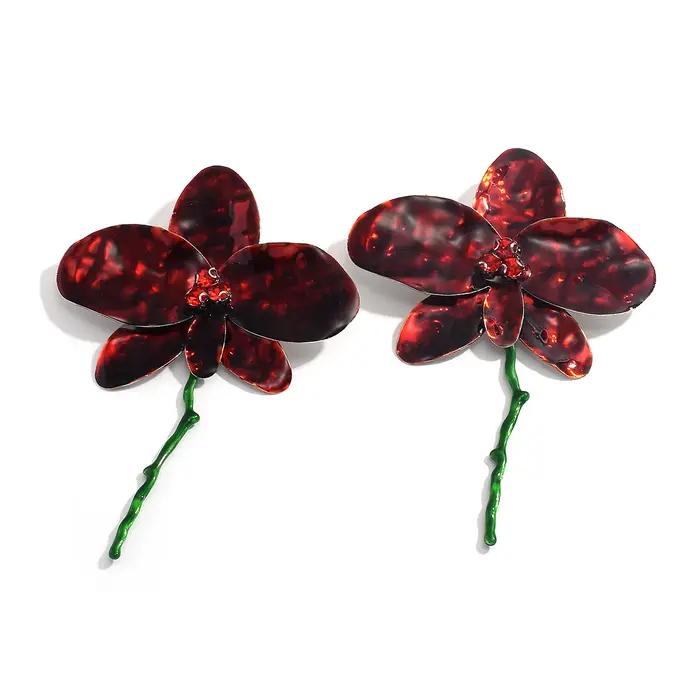 Boucles d'oreilles Vintage en émail exquis pour femmes