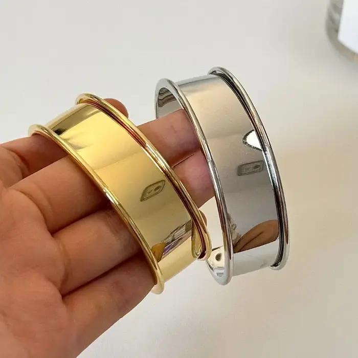 Bijoux de mode YoLuo, bracelet ouvert irrégulier en métal vintage