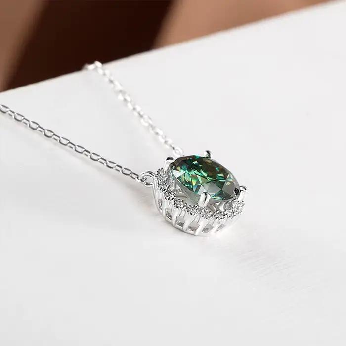 PomerceJelly-Collier Diamant Moissanite pour Femme