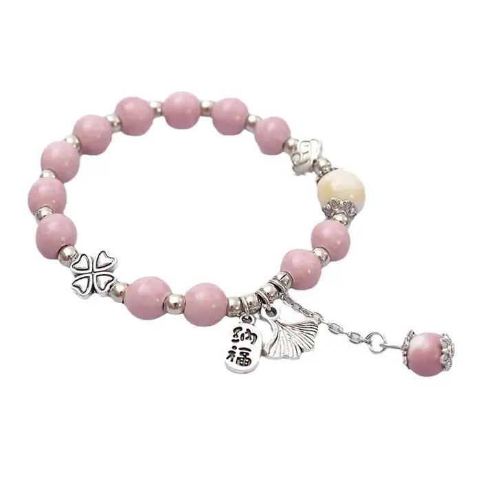 Bracelet en céramique rétro artistique pour femme