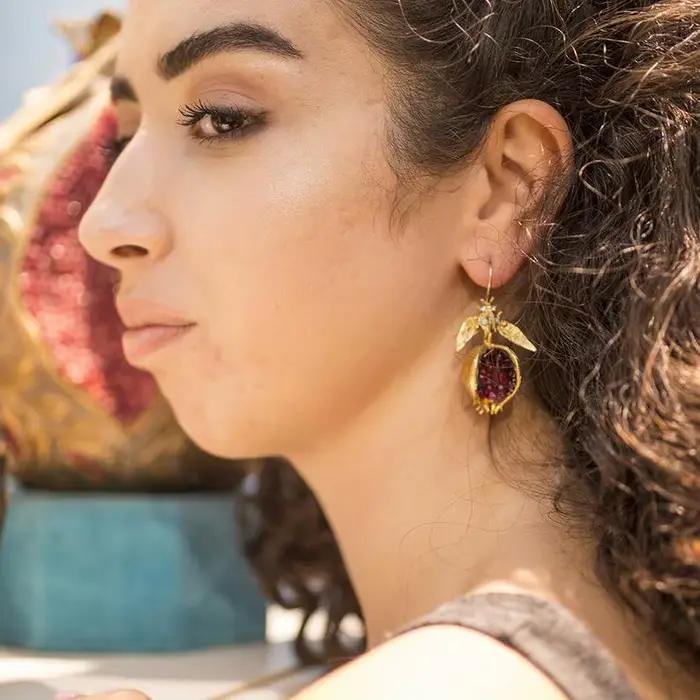 Boucles doreilles suspendues cristal plante style moderne pour femmes occasions speciales bronze argent