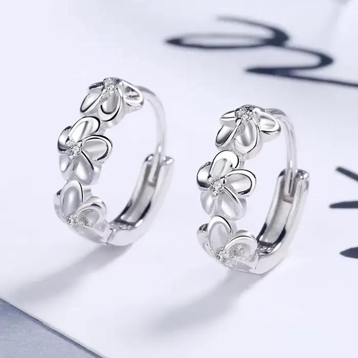 Boucles d'oreilles à aiguilles en argent Sterling 925 pour femmes