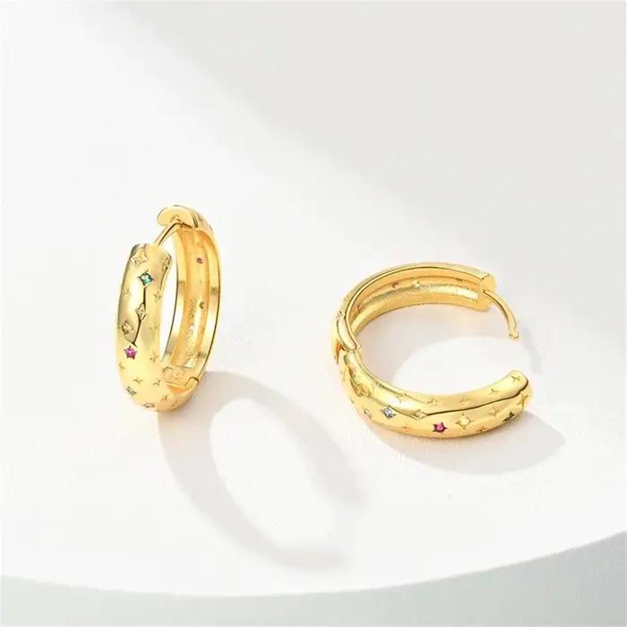 Boucles d'oreilles classiques en argent 925 étoiles lunes perles abeilles dorées pour femmes occasions spéciales engagement anniversaire mariage party