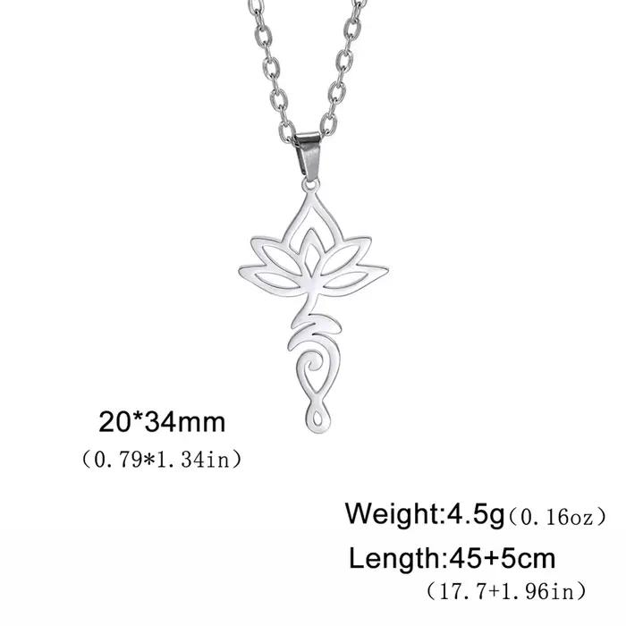 Anni Unalome Pendentif Pendentifs de la raq pour Femme, Collier EquiChoker, Yoga, Guérison, Acier In