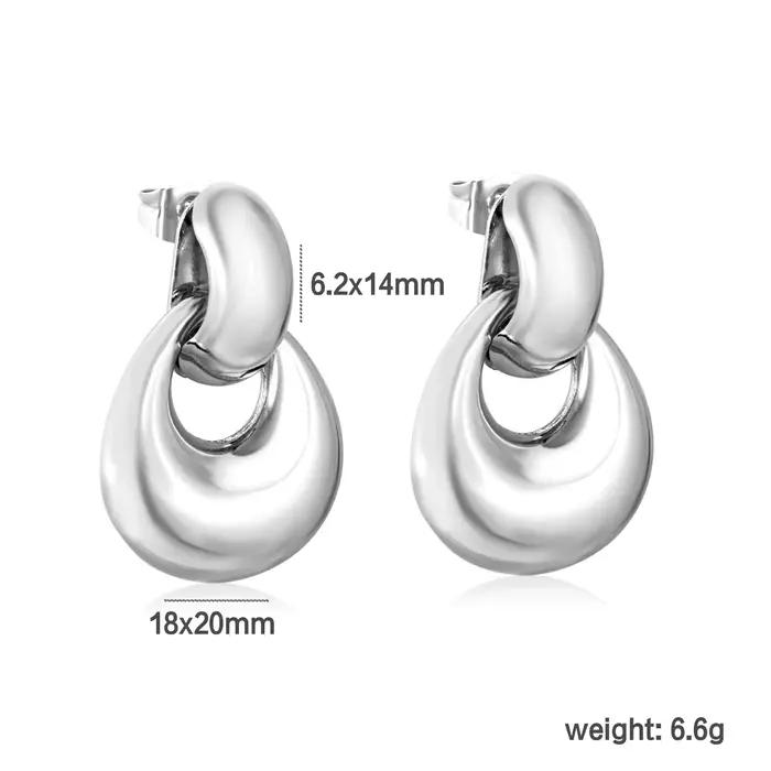 ASONSTEEL mode acier inoxydable gros Haert goutte boucle d'oreille doré pour les femmes exagéré pendant mariage luxe bijoux cadeaux
