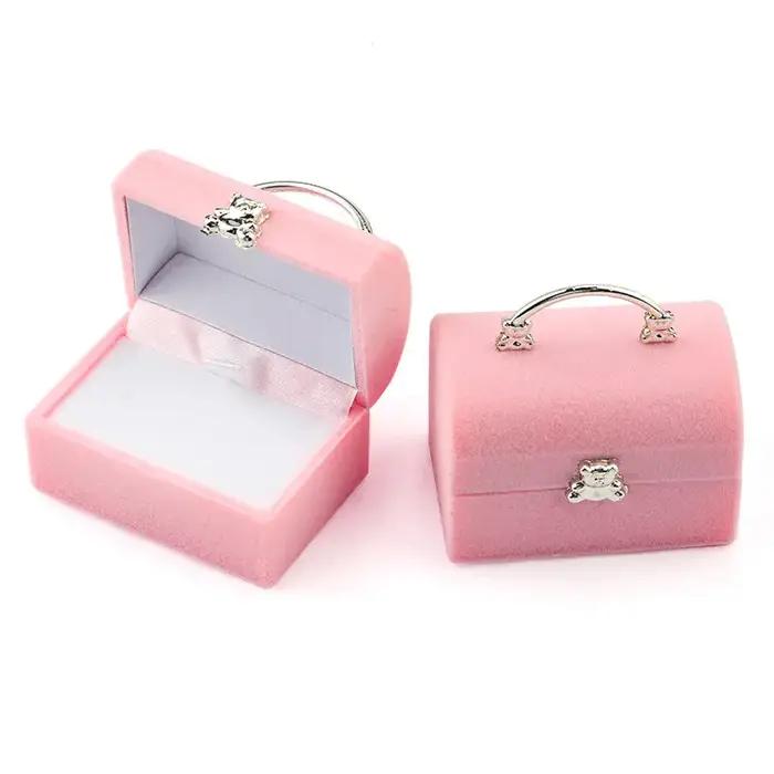 Boîte à bijoux en velours de luxe pour mariage et fiançailles en cuivre blanc noir verte à offrir pour femme occasions spéciales