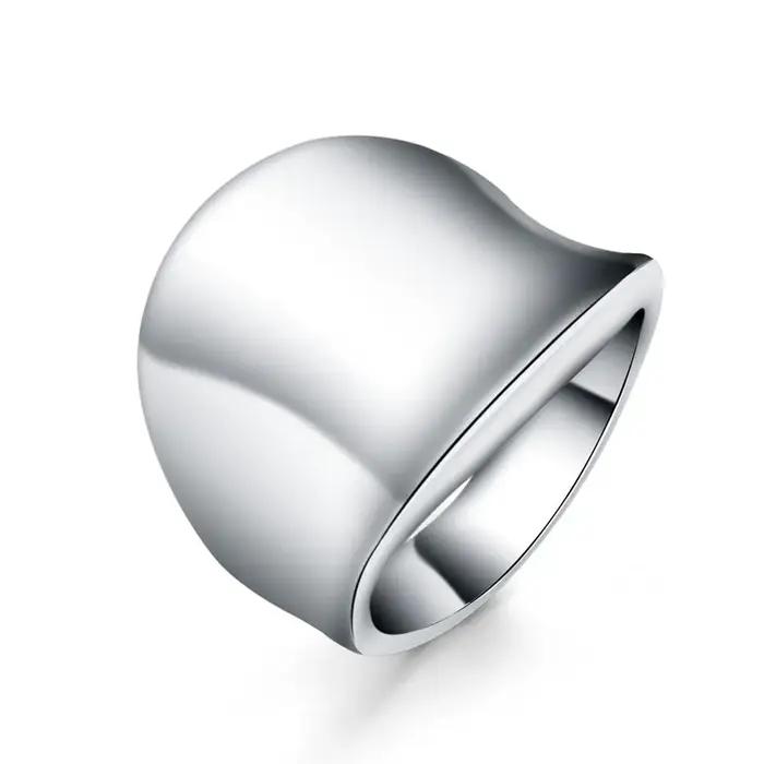 Bague de pouce en argent sterling 925, style simple et brillant, bijoux unisexe, taille 6-10, access