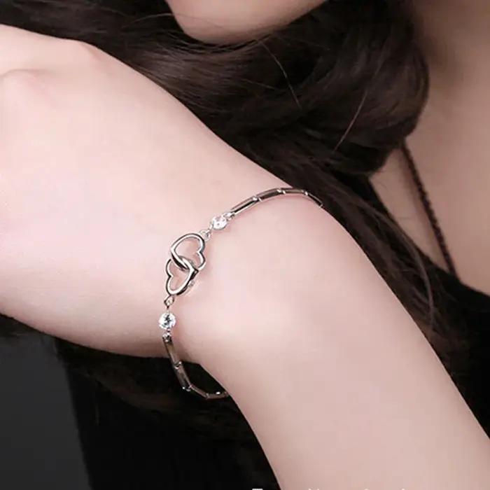 Nouveaux Bracelets et Joncs en Argent Sterling 925 avec Breloques pour Femme