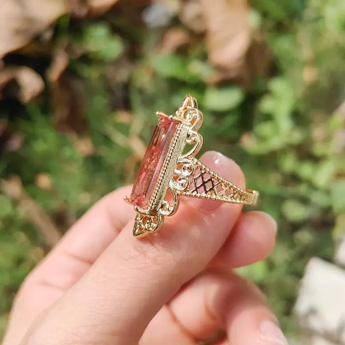 Bague vintage turque en sultanite synthétique pour femme